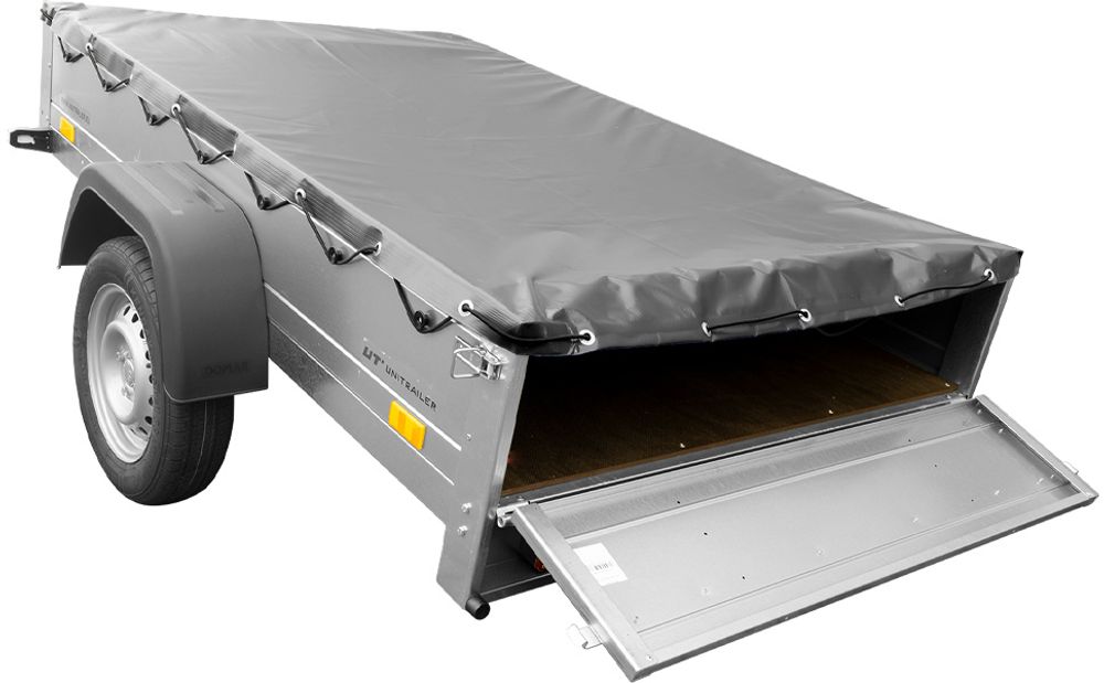 Anhänger mit Plane 750 kg GARDEN TRAILER 201 KIPP [mit Flachplane und Stützrad]