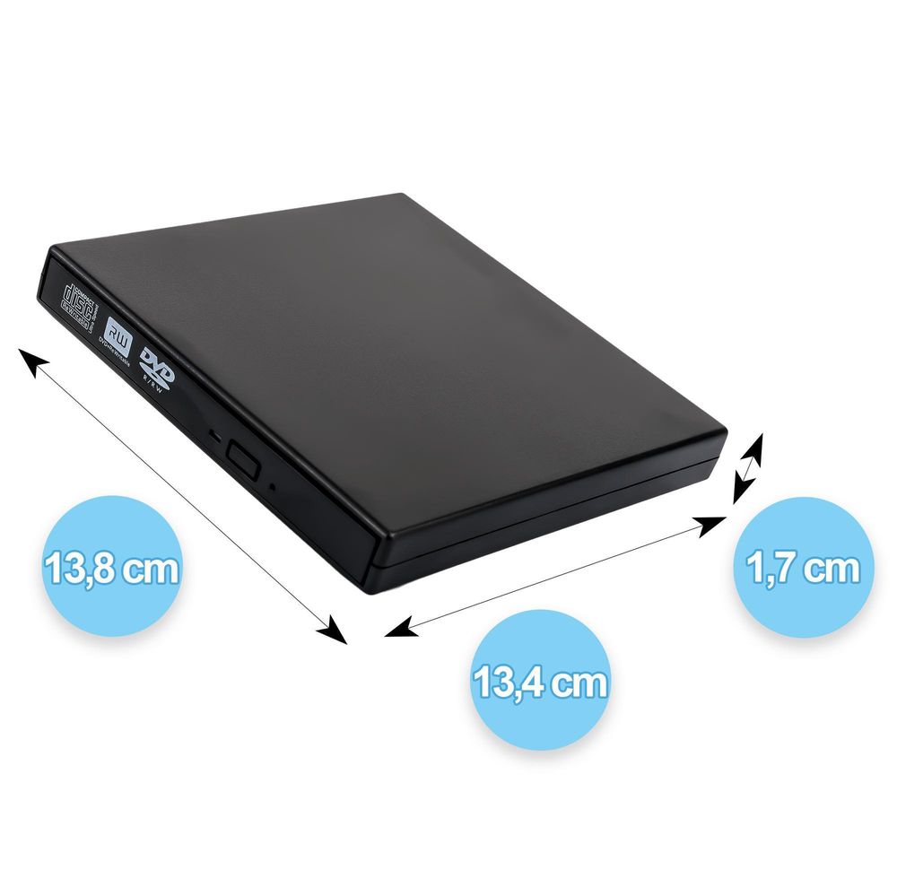 Cd-R/Dvd-Rom/Rw Schlankes Laufwerk Externer Usb-Rekorder Tragbar Für Laptop
