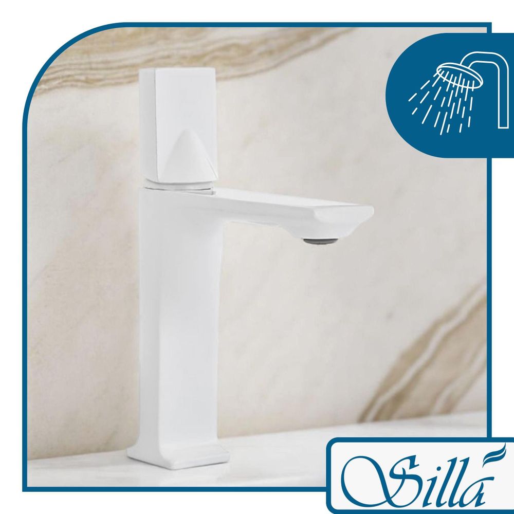 Silla, Weiß, Armatur, Bad, Spültischarmatur, Wasserhahn Bad, Wasserhahn, Messing