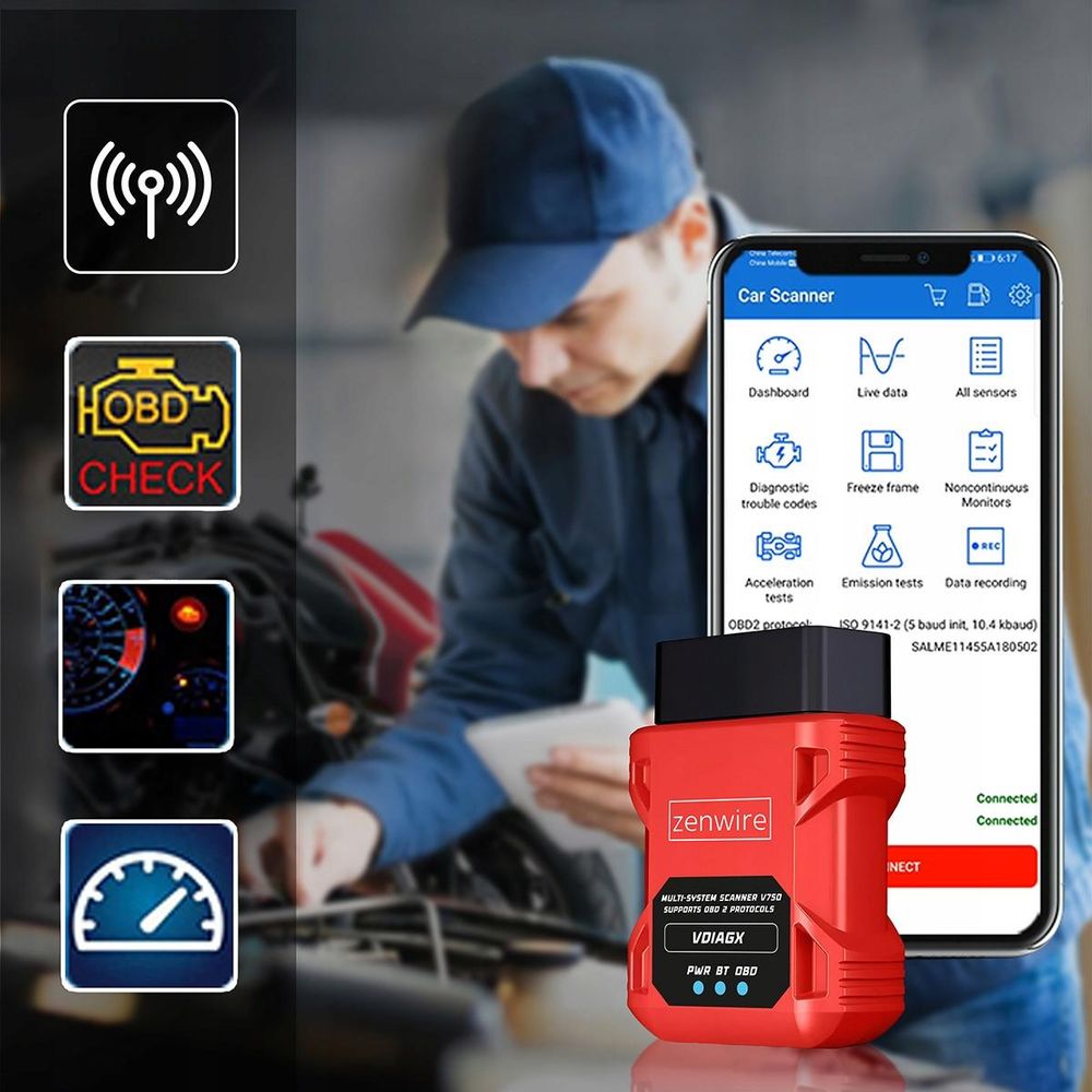 Interfejs diagnostyczny - OBD2 Bluetooth - VDiagX V016 - Check Engine