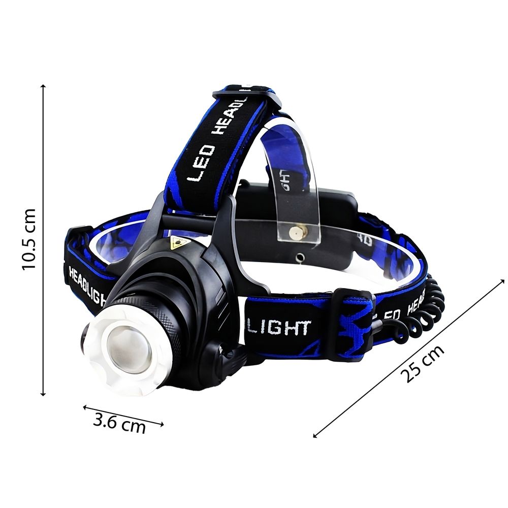 LED Stirnlampe Wiederaufladbare Akku Superhell Verstellbarer Kopflampe mit 3 Modi und Rotem Warnlicht Einstellbar Stirnleuchte Retoo