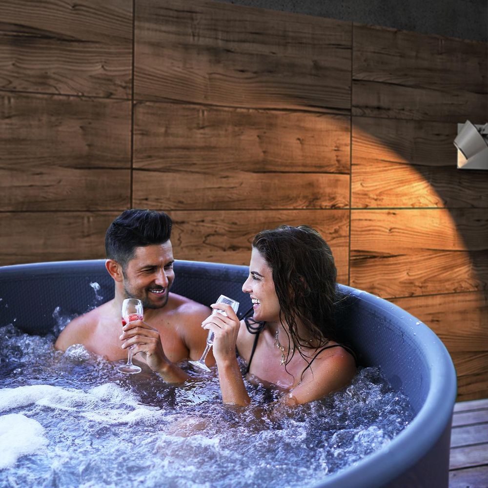 Miweba MSpa Whirlpool Frame Mono | Aufblasbar - Indoor & Outdoor Pool - Ozongenerator - UVC+ Filter - Anti-Frost-System - 6 Personen - App Steuerung