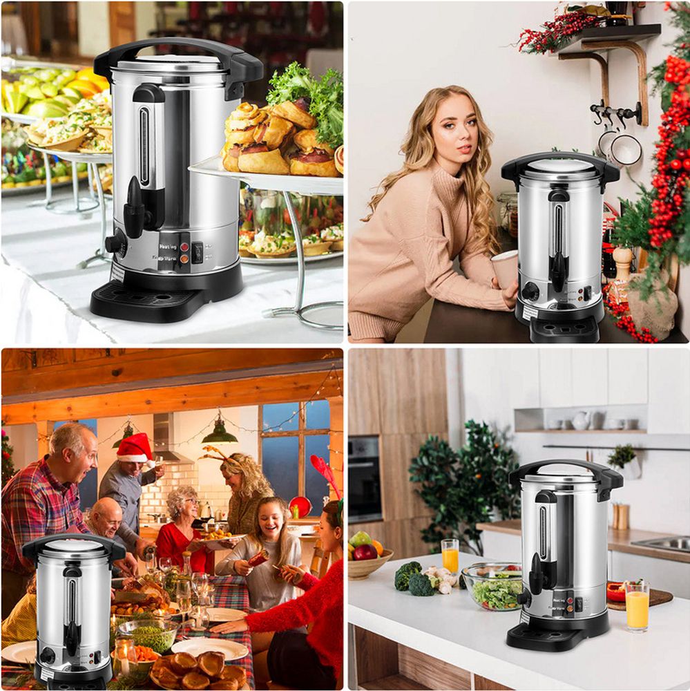 SWANEW Glühweinkocher Einkochautomaten 8 Liter Aus Edelstahl Mit Zapfhahn Heissgetraenkespender Gluehweinkessel Gluehweinautomat Gluehweintopf Elektrisch Silber 56701040 SWANEW Glühweinkocher Einkochautomaten 8 Liter Aus Edelstahl Mit Zapfhahn Heissgetraenkespender Gluehweinkessel Gluehweinautomat Gluehweintopf Elektrisch Silber 56701040