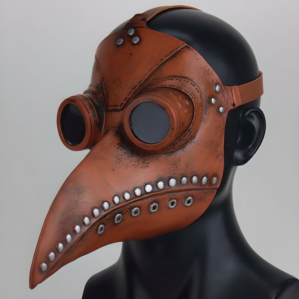 Schnabelmaske Pestmaske Rabenmaske Pest Doktor Maske Plague Doctor Steampunk Gothic Kopfmaske Requisiten Scary Arzt Cosplay Halloween Kostüm Retoo