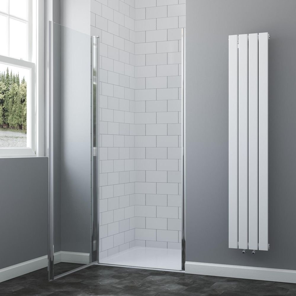 Pendelduschtür mit Sicherheitsglas, flexiblem Ausgleich, hochwertigem Aluminium und Komfort-Technik