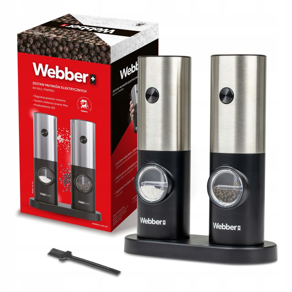 Sada dvou elektrických mlýnků Webber na sůl a pepř