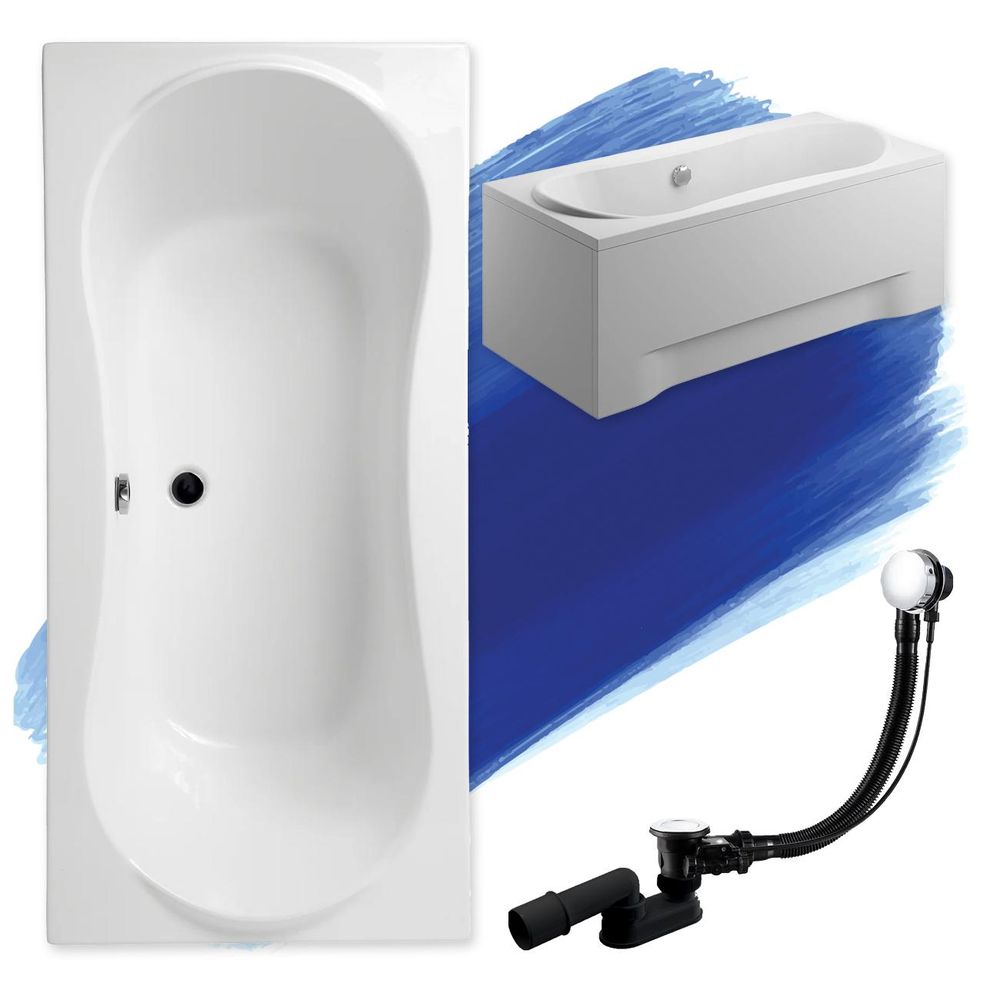 Weiß Eckbadewanne mit modernem, dargestellt mit einem schwarzen Ablauf