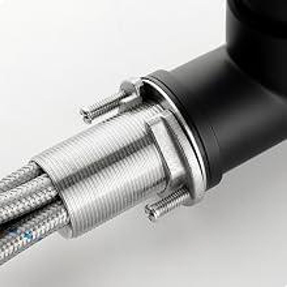 360° Drehbar Wasserhahn Küchenarmatur, 7-Form Spültischarmatur, Cecipa Niederdruck Küchenarmatur 304 Edelstahl, Einhandmischer, Schwarz