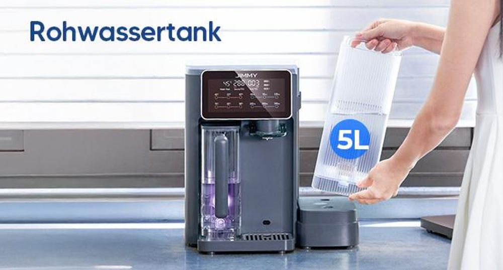 JIMMY R9, Aufsatz-Wasserfilter, 5 l, Schwarz, Transparent