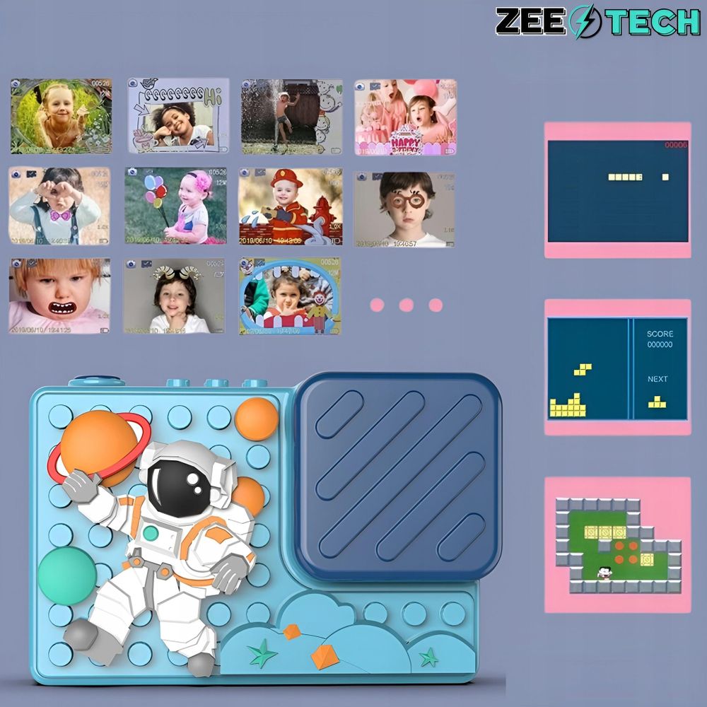 Digitale Kinderkamera 40Mp Selfie-Kamera Spiele + 32Gb Karte