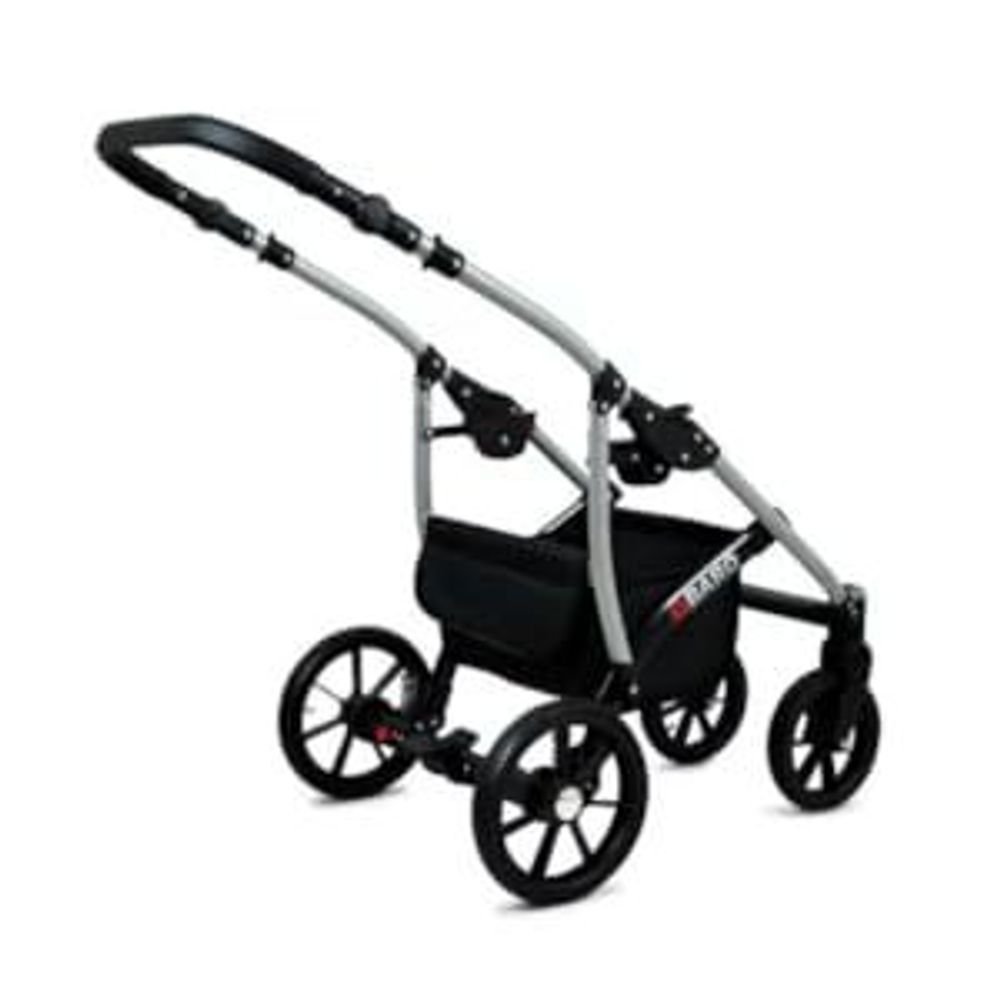 Babylux® Classic White | 4in1 Kinderwagen Set | Green Daisy | Kombikinderwagen | Kinderwagenset