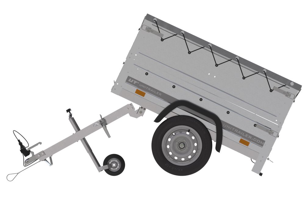 Neu Anhänger GARDEN TRAILER 150 KIPP mit zusätzlichen Bordwänden, Stützrad und Flachplane