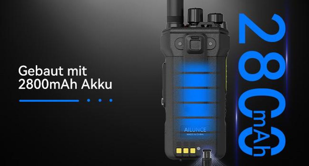 Retevis Ailunce HA1UV Funkgeräte, IP67 wasserdicht, 2800 mAh, Repeater-fähig, Walkie Talkie mit großer Reichweite Outdoor-Abenteuer Wandern