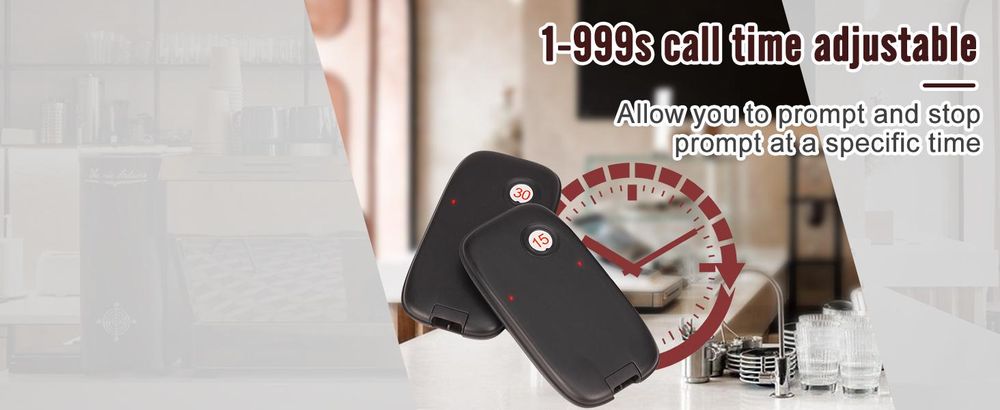 Systém pagerů Retekess TD175P pro restaurace, 30 pagerů, pagerový systém s dosahem 800 m, 7 režimů volání, 15 hodin výdrže, pager pro food trucky, hotely, kavárny, bary, vysílačky