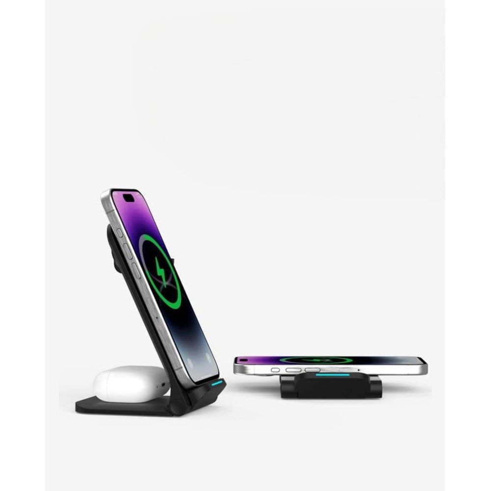 Ładowarka indukcyjna - ładowarka bezprzewodowa - 3 w 1 - USB-C - do Apple Samsung - do Smart Watch - QI - 15 W