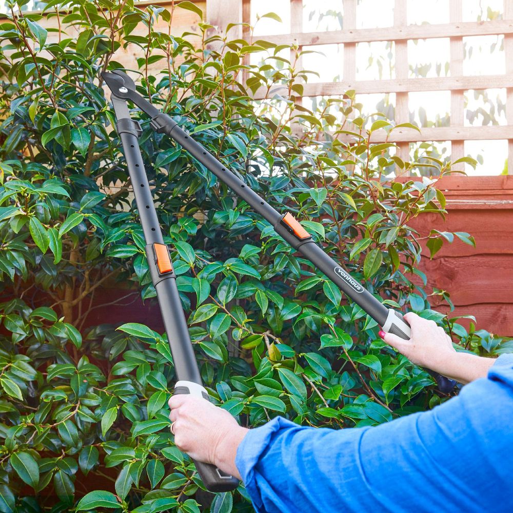 VonHaus 3-Teiliges Gartenschere Set mit Teleskopisch Verlängerbare Softgriffen