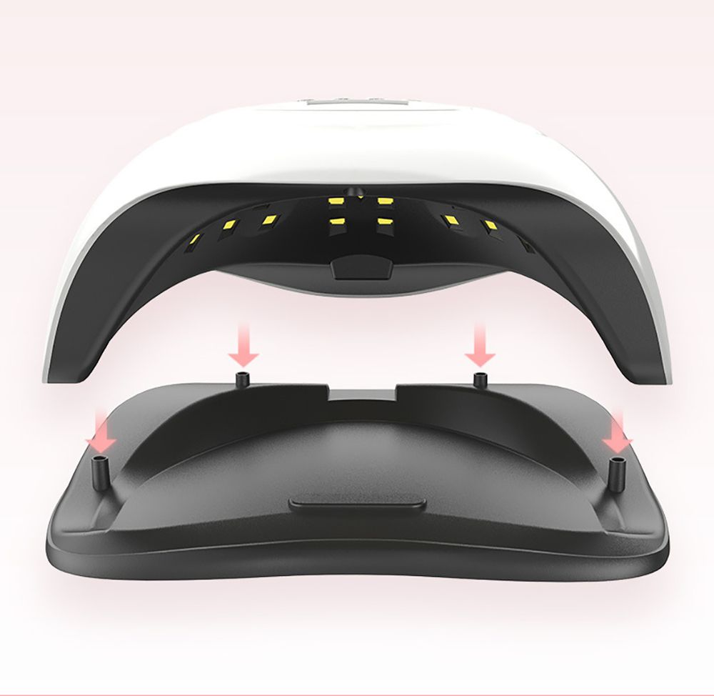 168W Abnehmbar Nageltrockner LED UV Lampe für Nägel LCD-Display Lichthärtungsgerät Aushärtungswerkzeug für Fingernägel Geeignet für alle Gel, Weiß