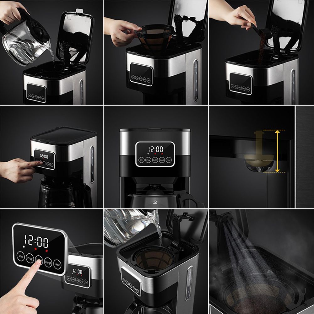 Hochwertige ARIVA Kaffeemaschine mit Edelstahl-Elementen.