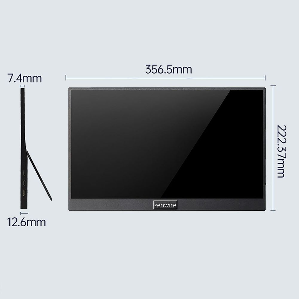 Przenośny Monitor USB-C Full HD 1920x1080 IPS HDR HDMI do Laptopa 15.6 cali  Zenwire AMG15