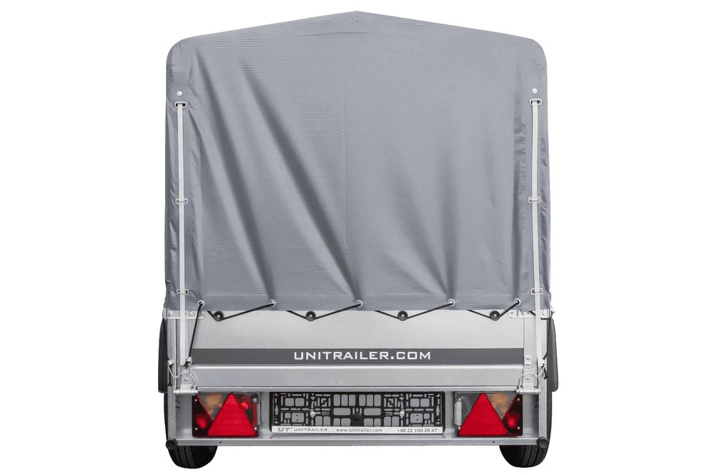 Tieflader Pkw Anhänger Garden Trailer 200 KIPP 200x106 cm 750 kg [mit Hochspriegel, Hochplane und Stützrad]