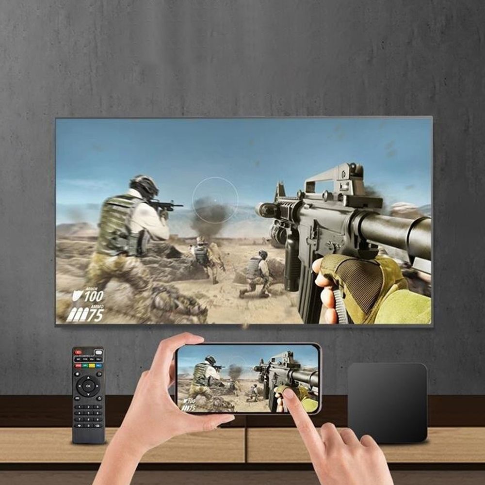 Tv Box Android Set 8GB Smart Media Player Quad Core Streaming Tv Set Top Box Android 4x1.5Ghz H.265 WiFi Ethernet Full HD HDMI mit TV Fernbedienung Retoo
