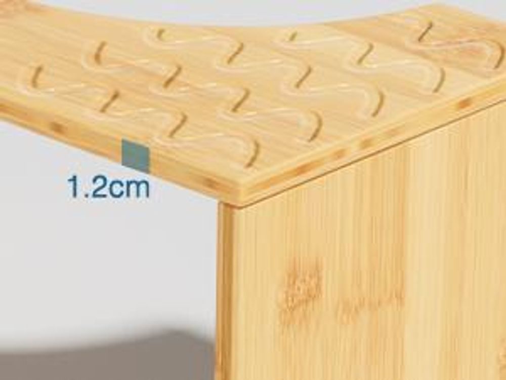 Toilettenhocker, Toilettenstuhl, Fußhocker aus Bambus, Tritthocker, Stuhlgang Unterstützung, Schemel Bad Klohocker Falten Fußbank