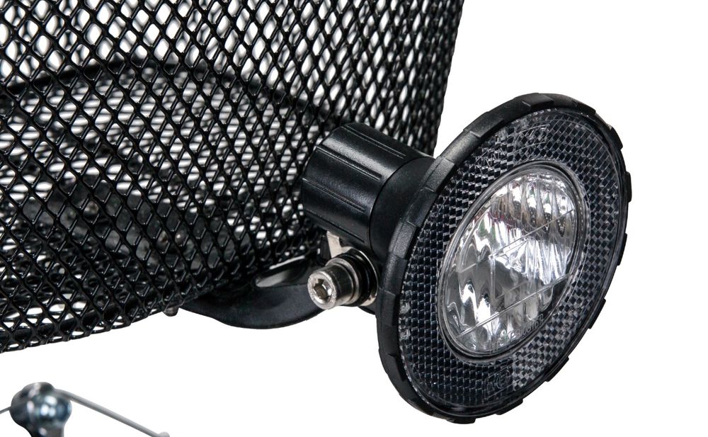 Bergsteiger Florenz Damenfahrrad 28 Zoll, 7-GG-Shimano, mit Korb, Licht, Rücklicht mit Standlichtfunktion, Rahmenhöhe 51 cm, im Retro-Design, Farbe Weiß