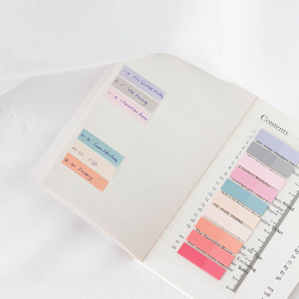 Ordinate-Carousel 200 Stück Haftstreifen, Transparente Haftnotizen, sticky notes, Index Tabs klebezettel, Haftmarker, stationary supplies