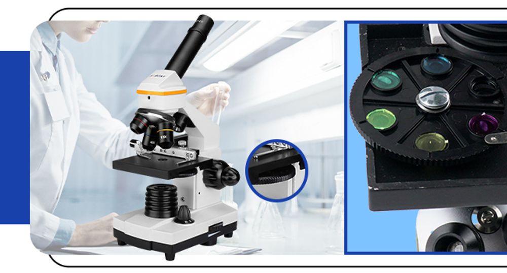 Svbony SV601 Monokulare Mikroskope, Studentenmikroskopverbindung, 40X-1600X Dual Illumination Dual Power Mechanisches Bühnen-Monokularmikroskop für Studenten Science Class Biology Enthusiasm