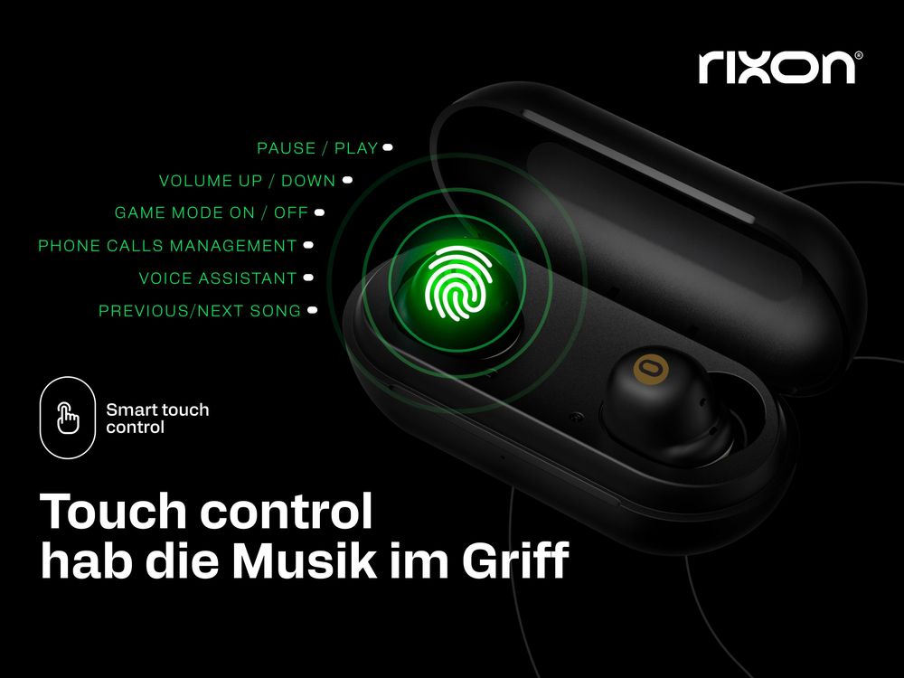 Rixon AirPlugs Earbuds black (RXTWS968)