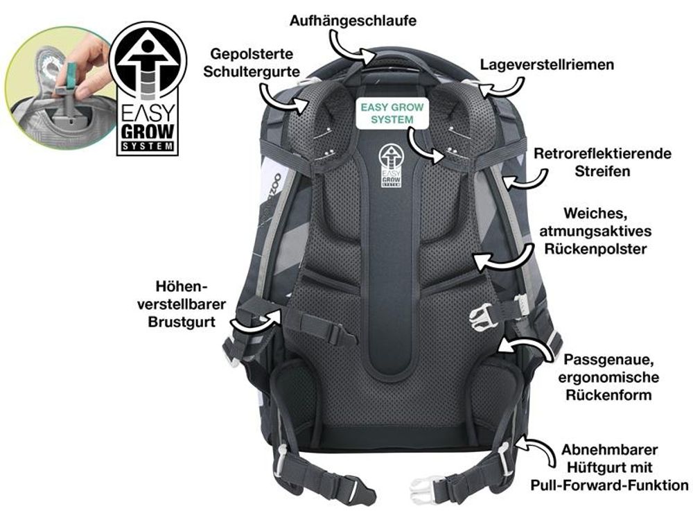 coocazoo Schulrucksack MATE, ergonomisch, größenverstellbar