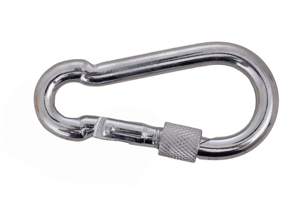 DROMET Karabinerhaken 8x80mm mit Schraubverschluss DIN 5299D verzinkt