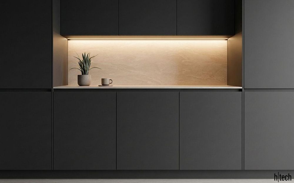 htech WG5400 Vollintegrierbarer Geschirrspüler, 82,0 x 59,8 x 55,0 cm, Höhenverstellbarer Oberkorb, Besteckkorb, Aquastop, 49 dB(A)