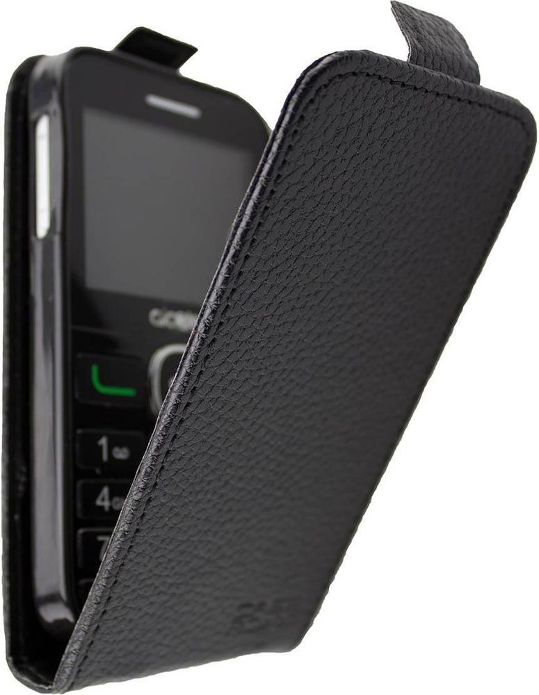 caseroxx Schutz Tasche Hülle Flip Cover kompatibel mit Alcatel 2008G, Smartphone Tasche Flip Cover in schwarz