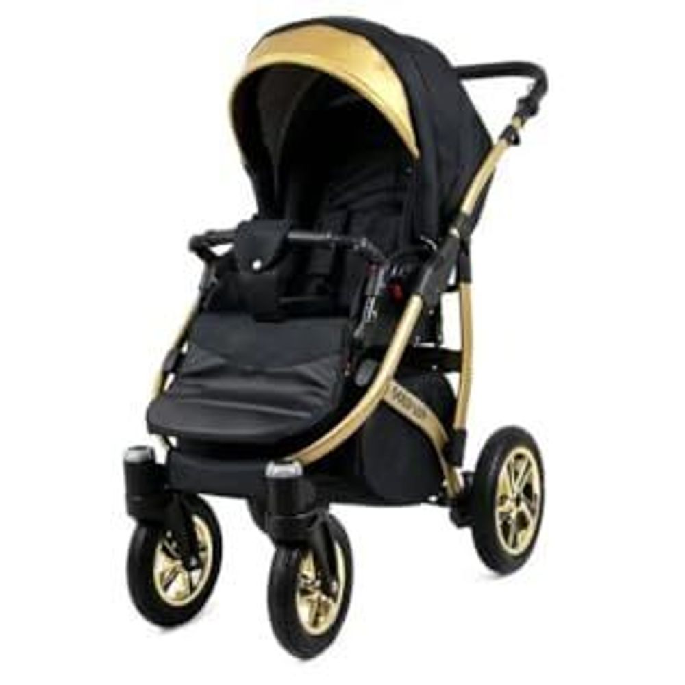 BabyLux® Gold Lux | 2in1 Kinderwagen Set | Sand Pearl | Kombikinderwagen | Kinderwagenset | Bugg