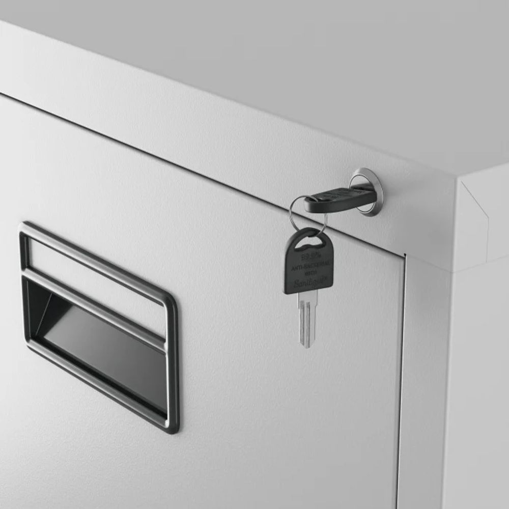 Hängeregistraturschrank V004A Hängemappenschrank Hängeregisterschrank Aktenschrank mit 4 Schubladen Pulverbeschichtung Stahlblech 132 cm x 46 cm x 62 cm (H x B x T) (grau)
