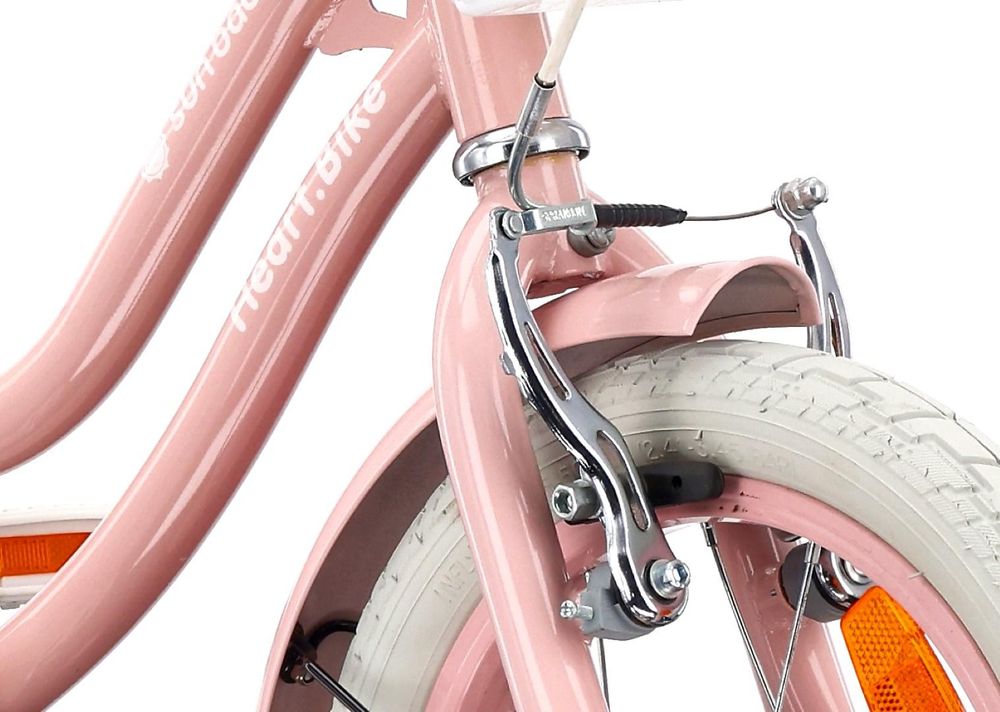 Detalle del freno delantero V-brake de la bicicleta