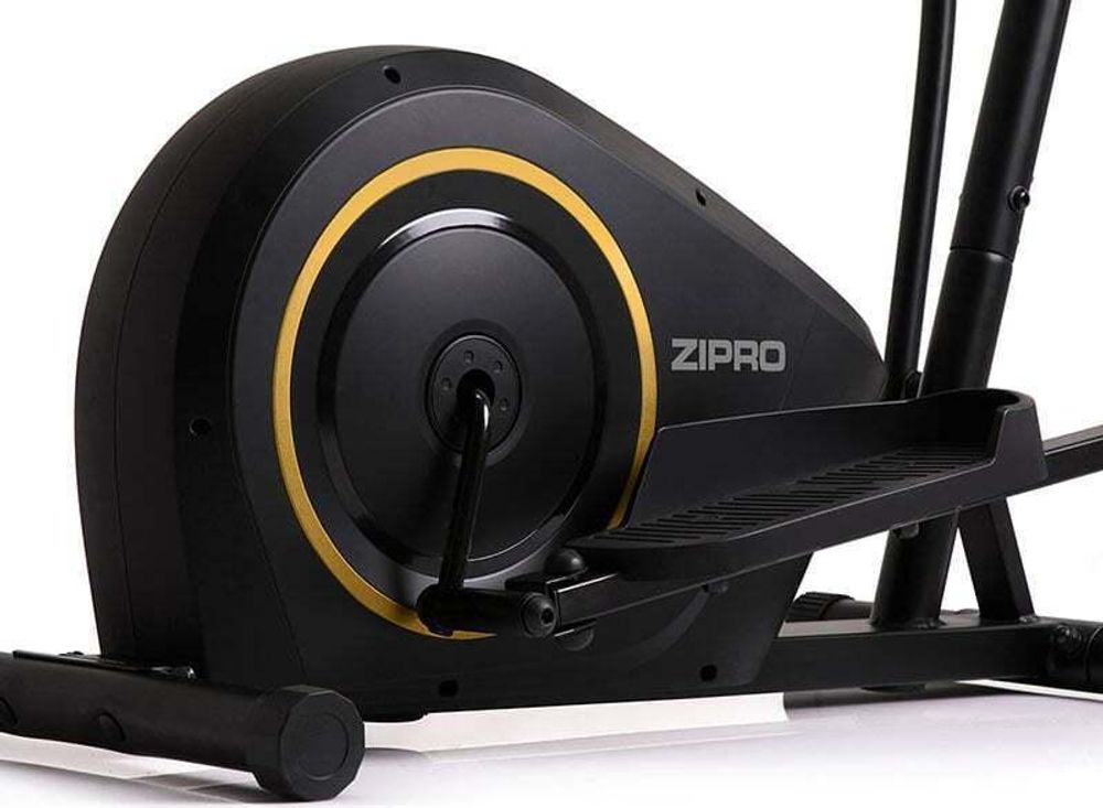 Zipro Crosstrainer Burn Gold – Vélo elliptique magnétique pour la maison Édition Design Vélo d'appartement silencieux Compact avec mesure du pouls et support pour tablette