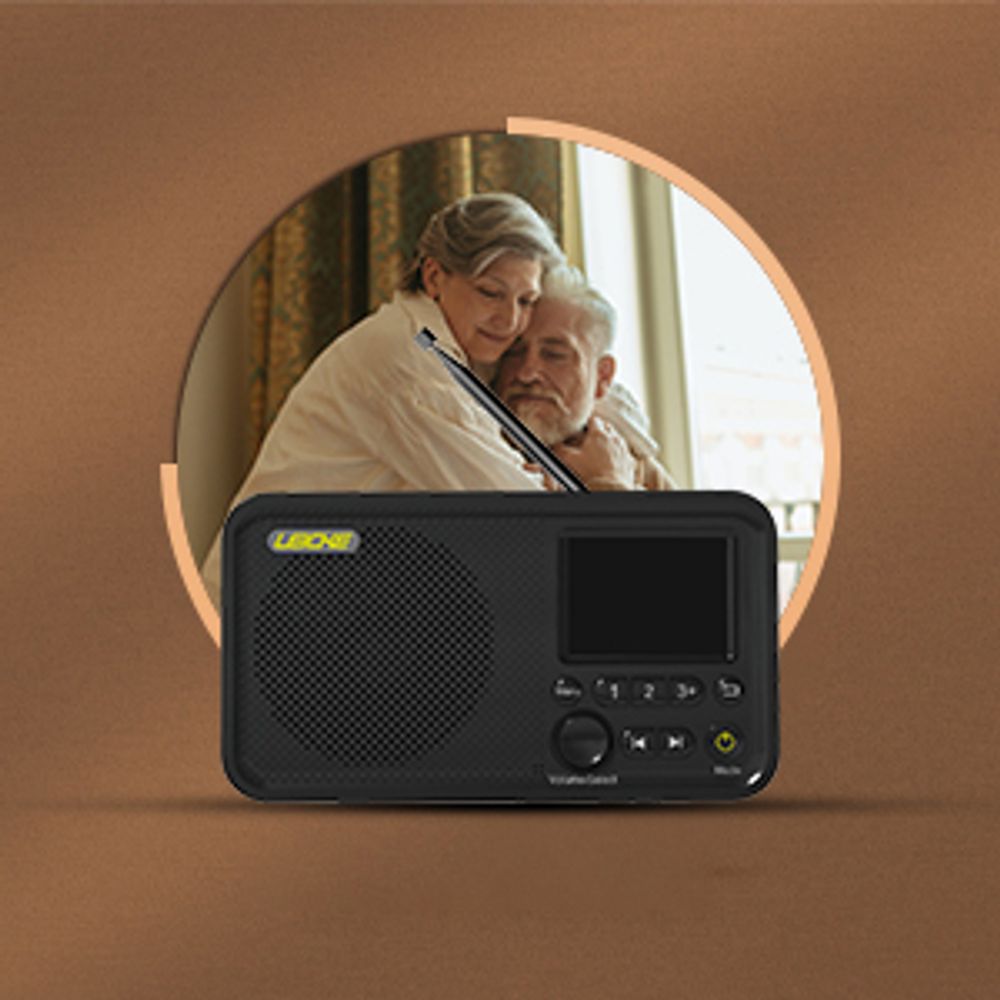 LEICKE tragbares DAB+ Radio mit Bluetooth 5.0 |UKW Radio, 2,4" Farbdisplay, 80 Voreinstellungen, Küchenradio mit Adapter und 4000mAh Akku, MicroSD/TF.