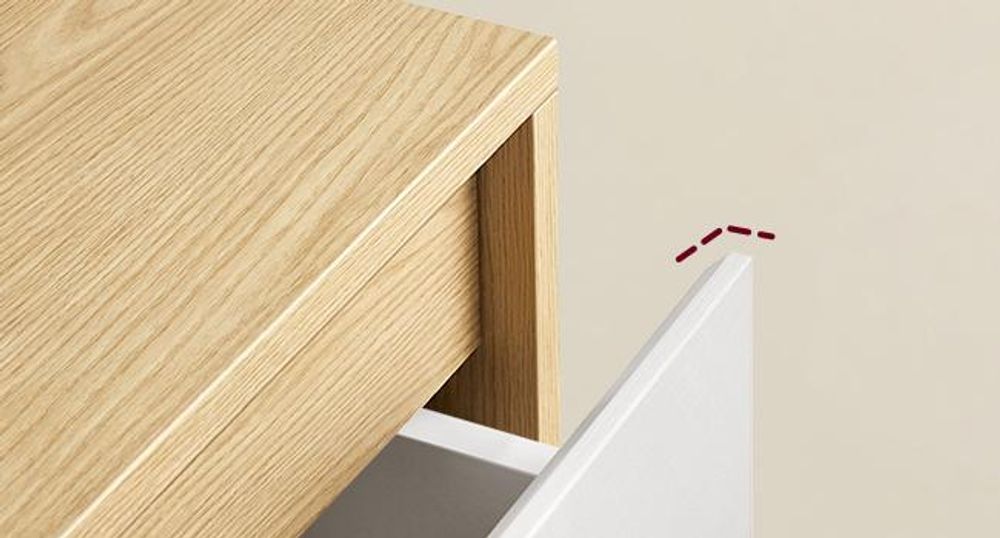 VASAGLE Kommode mit 6 Schubladen Modernes Sideboard für Schlafzimmer 119,4 x 40 x 75 cm Mandelgelb und Weiß