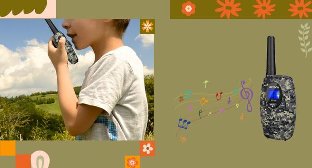 Retevis RT628 Walkie Talkie Kinder, 8 Kanäle VOX LCD Display, DCS/CTCSS, Geschenke Kinder für Jungen und Mädchen im 6–12 Jahren für Camping