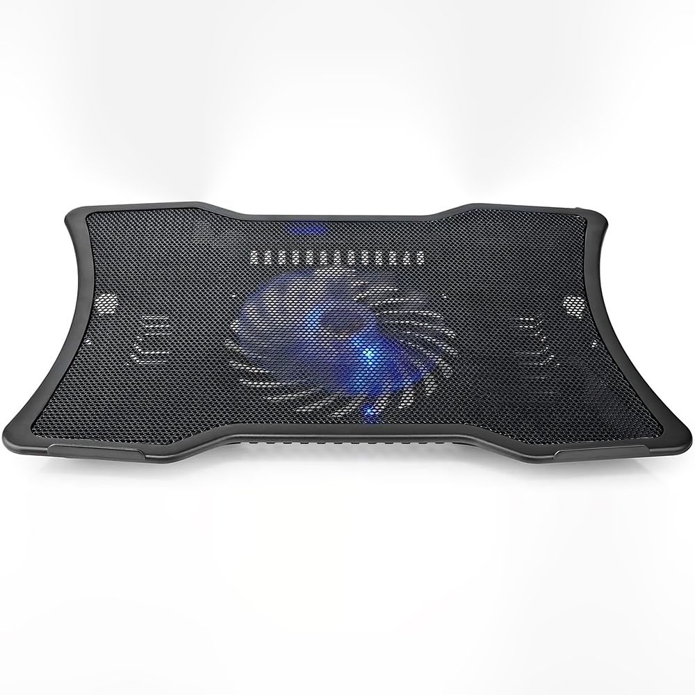 Notebook Laptop Kühler Ständer Kühlpads für Schreibtisch und Schoß 1 Lüfter Kühlmatte Stromversorgung über USB Ständer Gaming Laptop 35x25cm Retoo