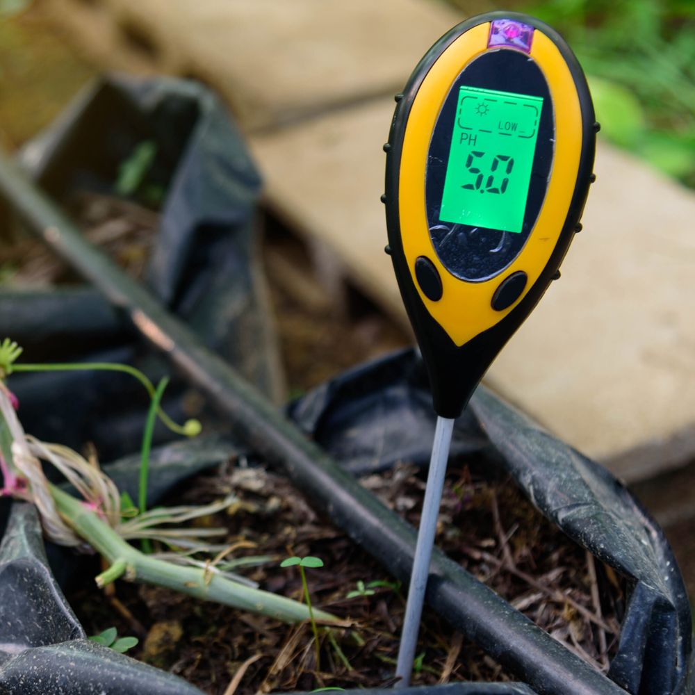 Feuchtigkeitsmesser Pflanzen Messgerät PH Meter Feuchtigkeitsmessgerät Bauernhof Boden Bodentester Garten Rasen Temperatur Wert Tester Bauernhof Retoo