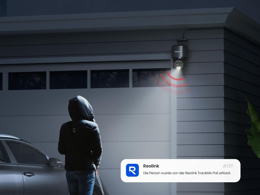Reolink TrackMix PoE, 4K 8MP PTZ PoE Überwachungskamera Außen, Dual-Objektiv, 6X Zoom, Farbnachtsicht, KI Erkennung, Auto-Tracking, 2-Wege-Audio, Grau