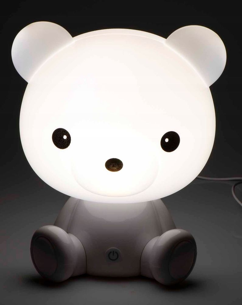 Nachtlicht für Kinder Schlafzimmer Baby Nachtleuchte Led  3 Lichthelligkeit Nachtlampe Nachttischlampe Bärenlampe Dimmbar USB-Aufladbar Weiß Retoo