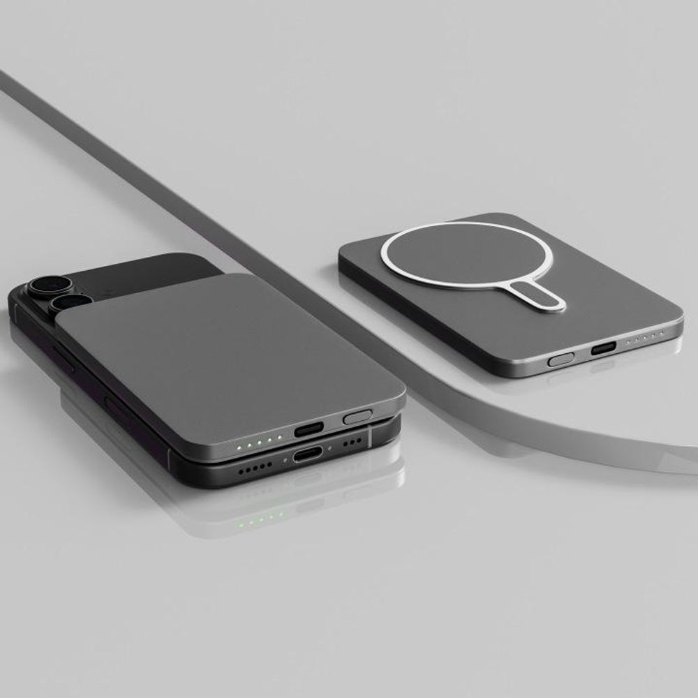 QUALO MagSafe Powerbank 5000 mAh 20W grau QMPB5-20-18