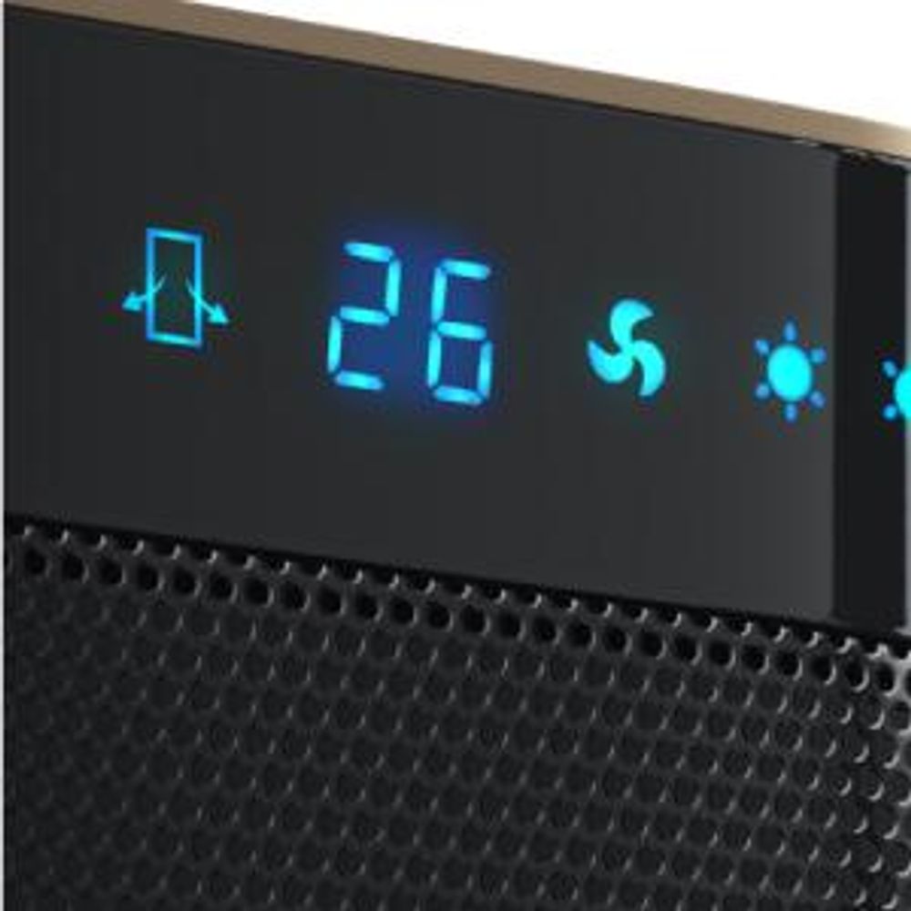 Brandson Heizlüfter energiesparend, Keramik Heizlüfter, 2000W, 2 Leistungsstufen, Überhitzungsschutz, Automatische Abschaltung, Umkippschutz, Oszillation 35°, Champagner