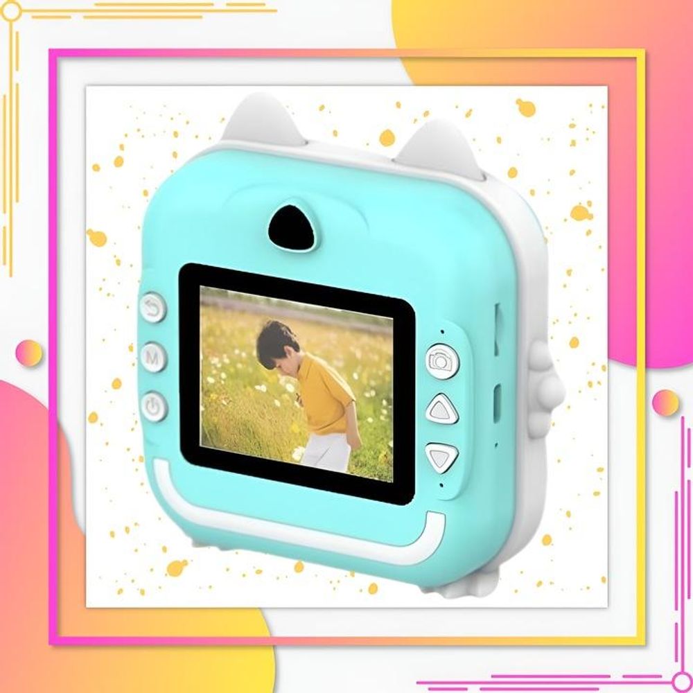 Sofortkamera Für Kinder Drucker Mit 32Gb Karte + 3 Rollen