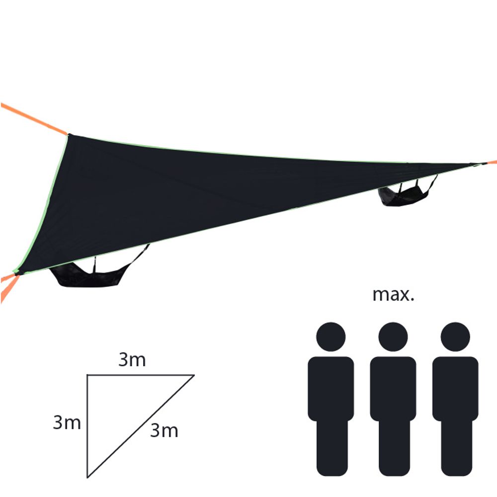 SOLAX-SUNSHINE XXL-Outdoor-Hängematte Hängeliege Belastbar bis 180 kg mit Tasche