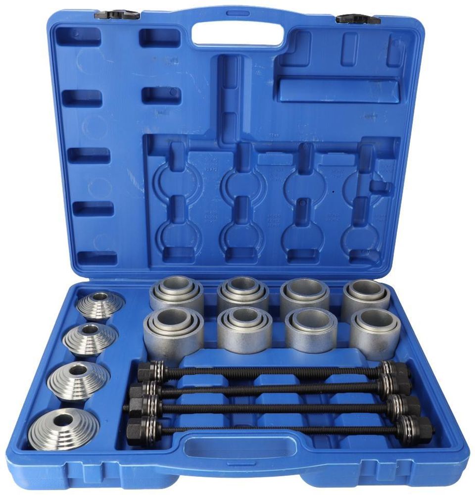 LUXTOM | Silentlager Abzieher, 28tlg, 34-82mm, Ausdrücker für Achslager, Werkzeug für Silentlager, Gummilager Satz, Silentlager Werkzeug Satz